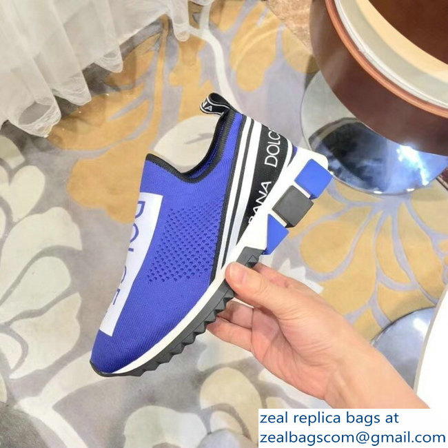 Dolce  &  Gabbana Branded Sorrento Lovers Sneakers Blue 2018